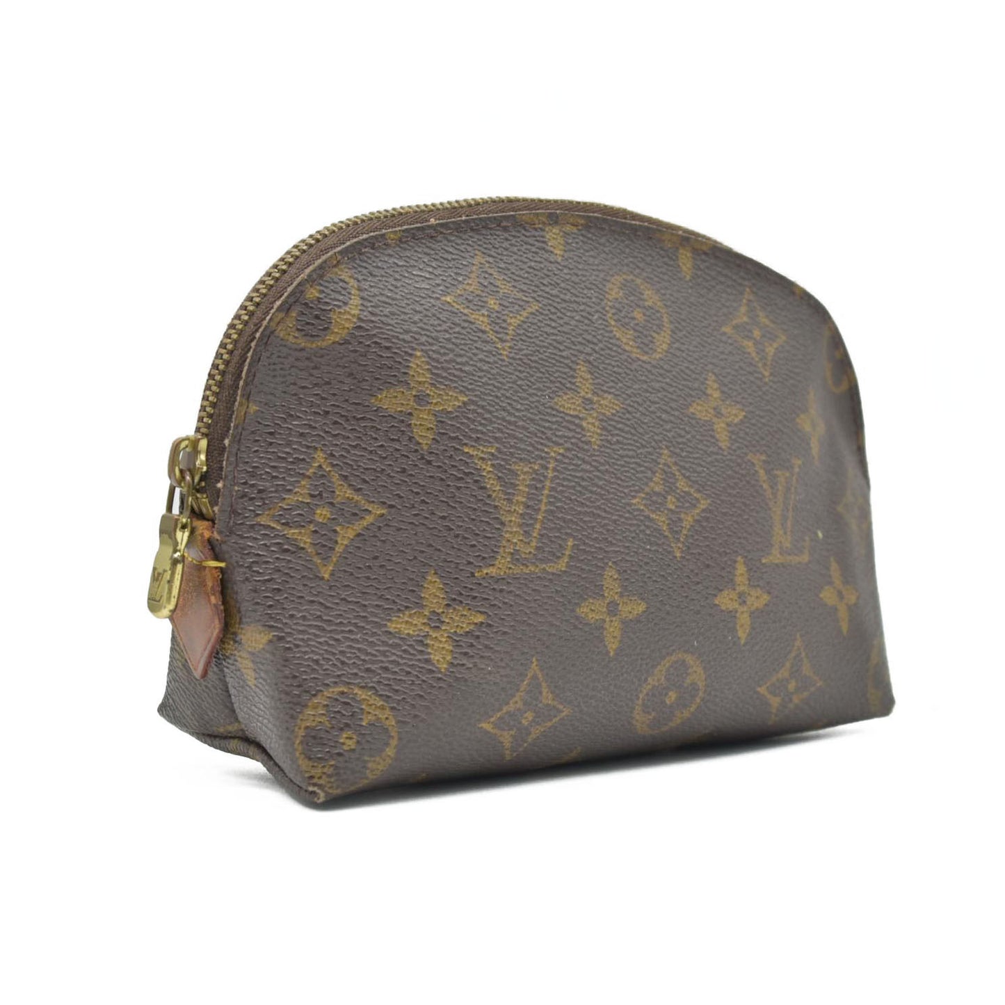 Louis Vuitton Monogram Pochette Cosmetics Pouch Brown CA0052