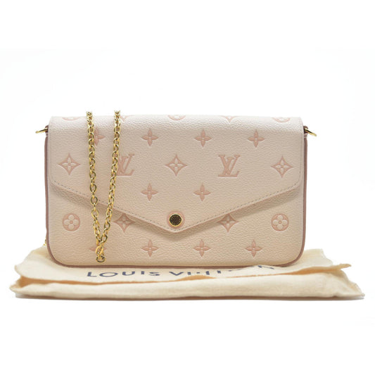 $1990 Louis Vuitton House's signature Monogram Pochette Félicie Bicolor Eden