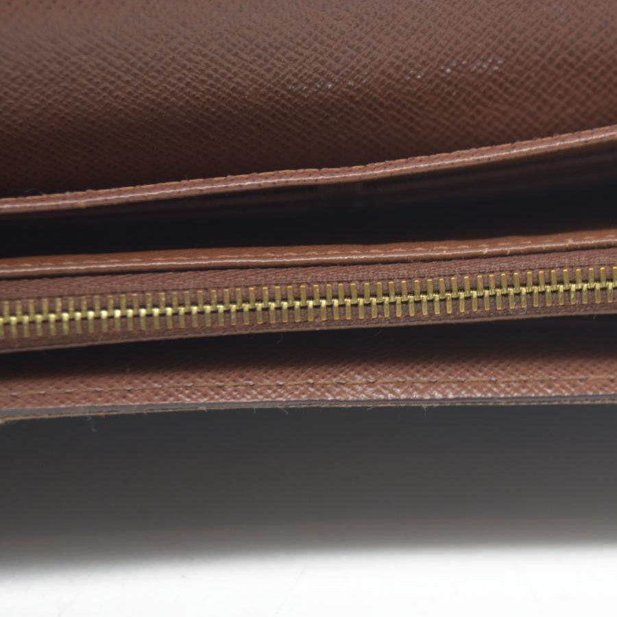 AUCTION $720 Louis Vuitton Monogram Portefeiulle Sarah Long Bifold Wallet Brown MI0166