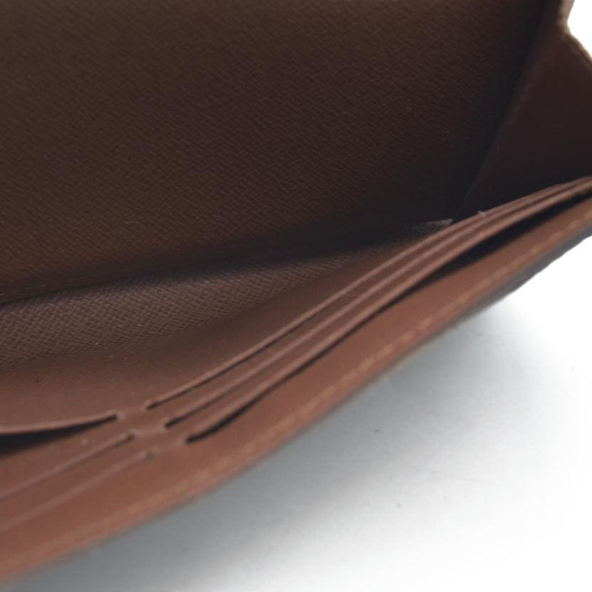 AUCTION $720 Louis Vuitton Monogram Portefeiulle Sarah Long Bifold Wallet Brown MI0166