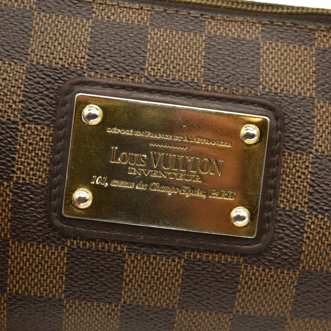 Louis Vuitton  Damier Ebene Eva Clutch DU1150