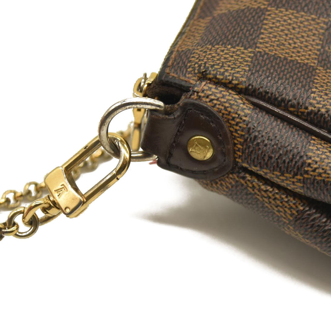 Louis Vuitton  Damier Ebene Eva Clutch DU1150