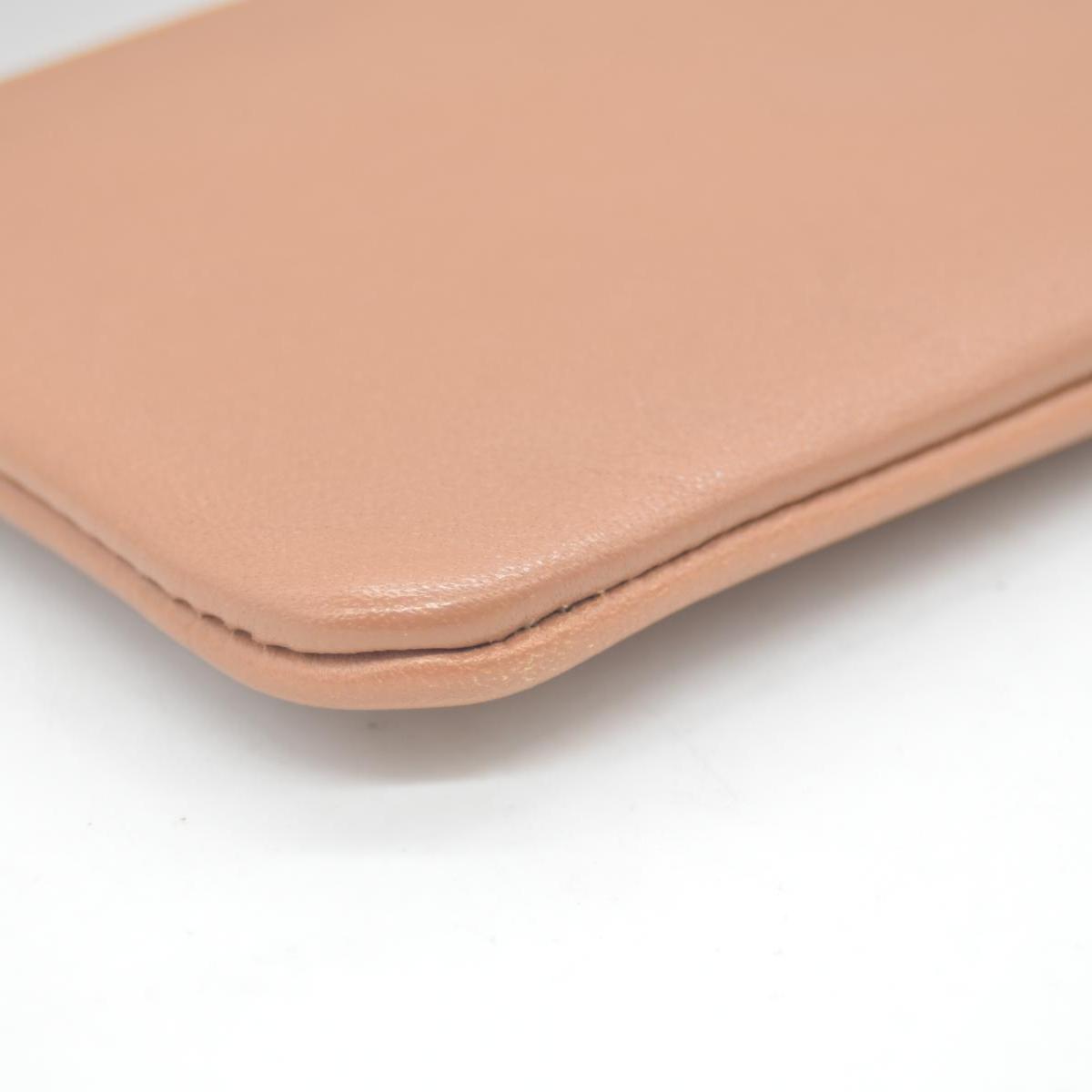 $520 Celine Fluo Grey Beige Leather Bi-Color Clutch Pouch Bag CONSIGNMENT