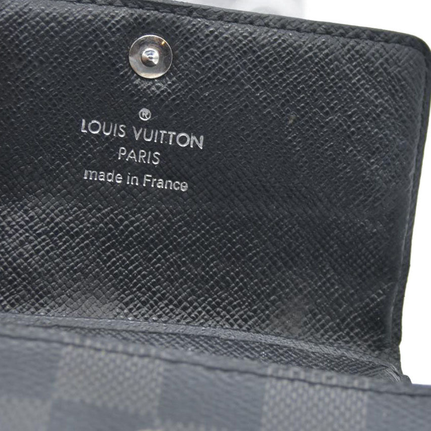 Louis Vuitton Damier Graphite Multicles 6 Ring Key Case Black CT0194
