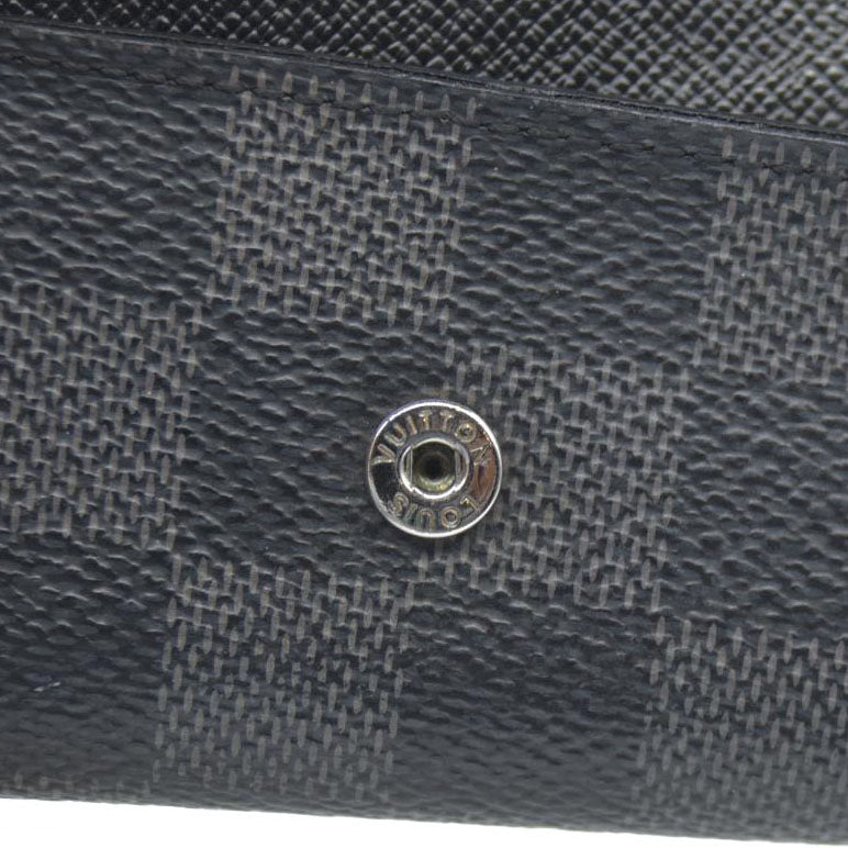 Louis Vuitton Damier Graphite Multicles 6 Ring Key Case Black CT0194