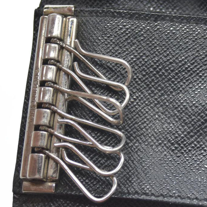 Louis Vuitton Damier Graphite Multicles 6 Ring Key Case Black CT0194
