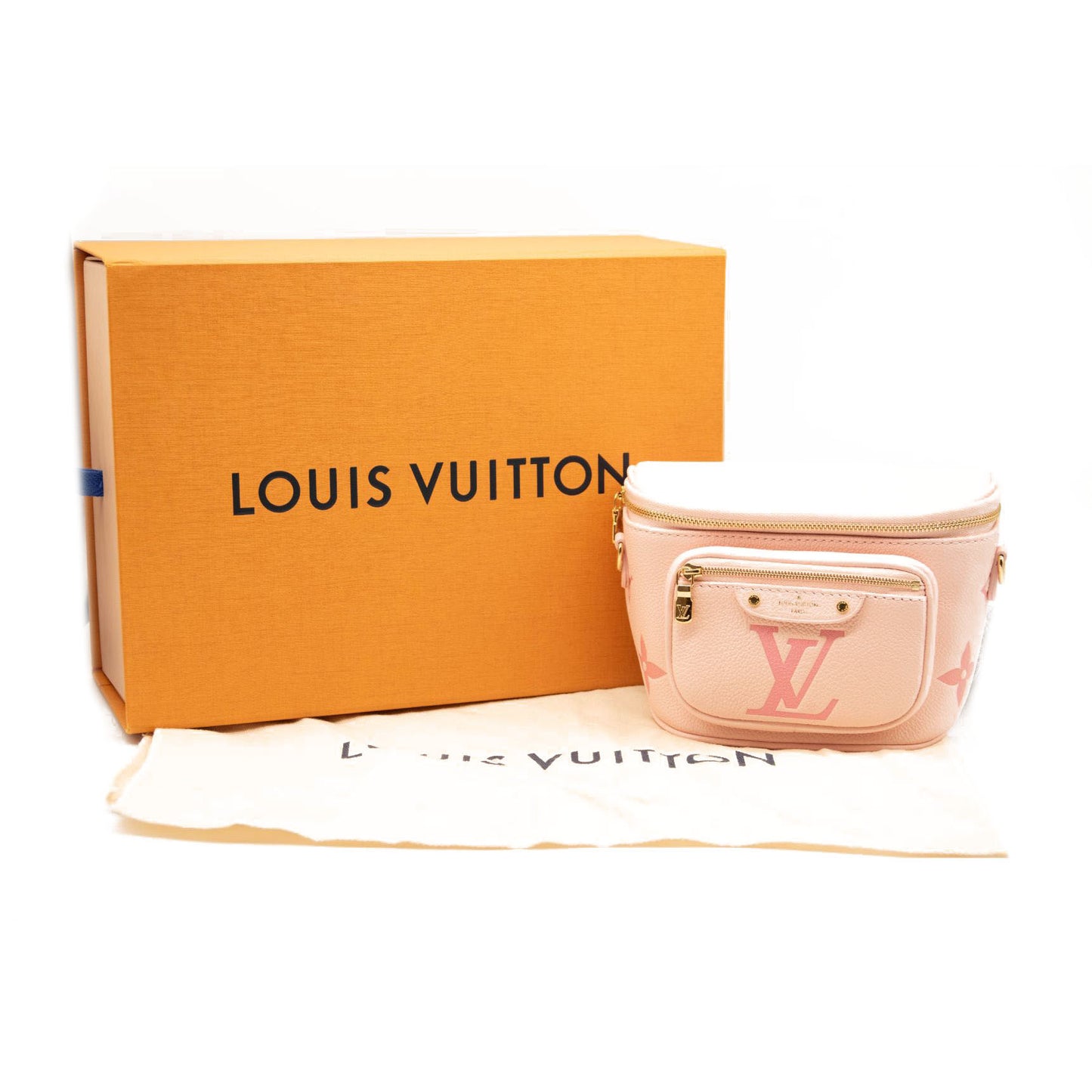 NEW Louis Vuitton Mini Bumbag Leather Pink Giant Embossed