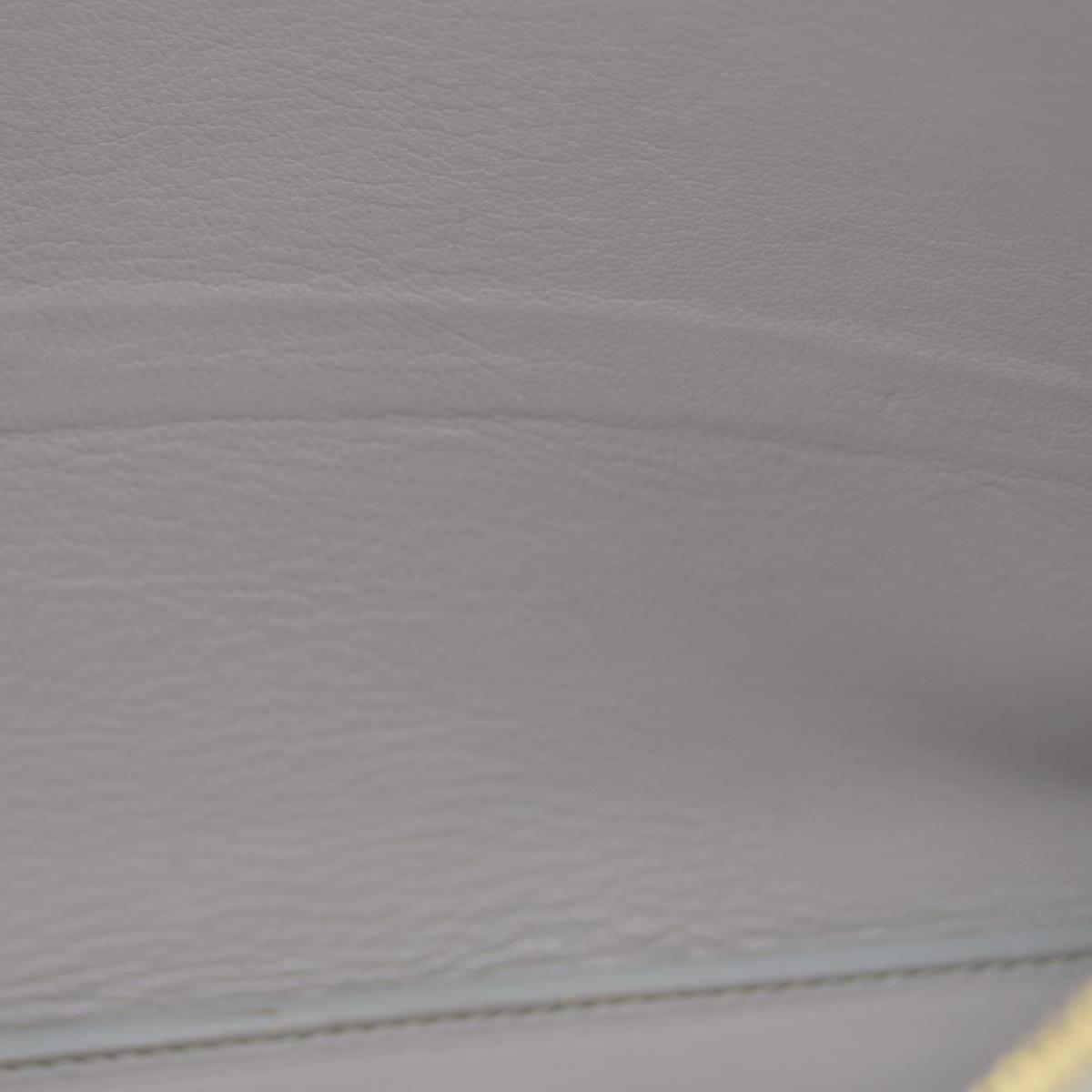 $520 Celine Fluo Grey Beige Leather Bi-Color Clutch Pouch Bag CONSIGNMENT