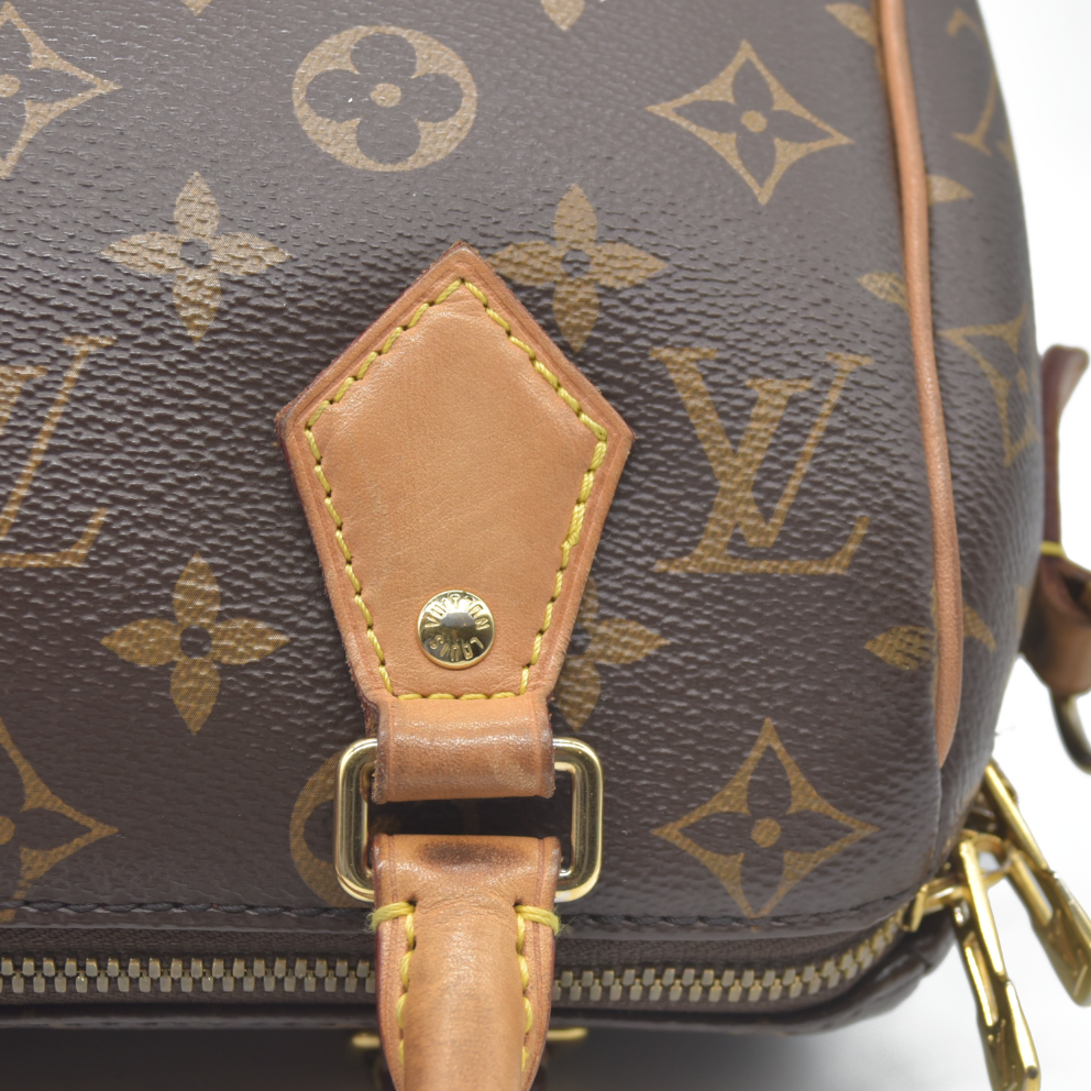 $2260 LOUIS VUITTON Monogram Speedy Bandouliere 20 Fuchsia RFID