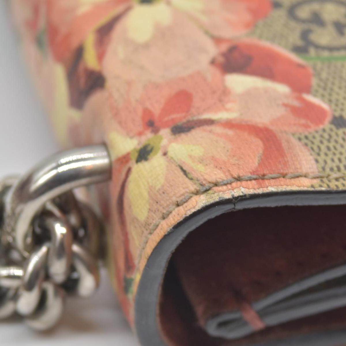 $2600 Gucci GG Supreme Monogram Blooms Mini Dionysus Shoulder Bag Beige Multicolor Dry Rose