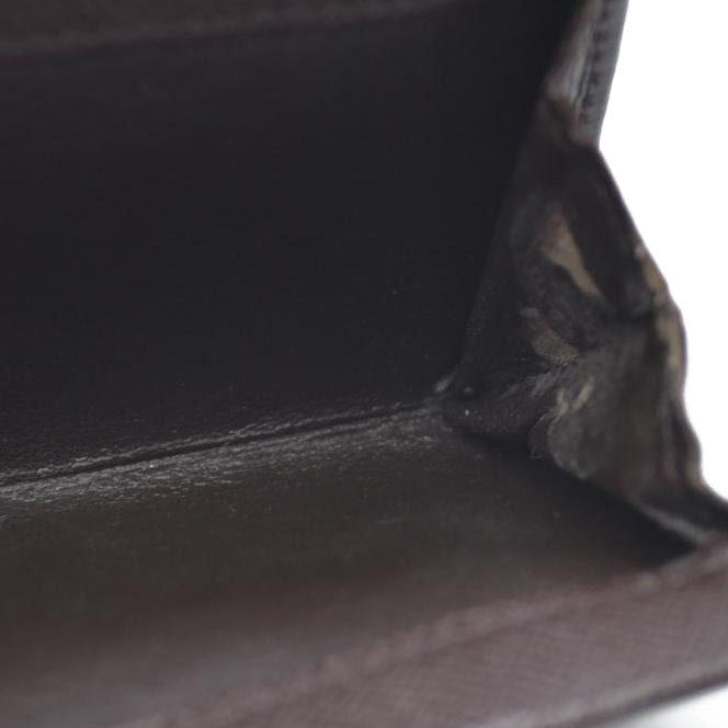 Louis Vuitton Damier Porte Monnaie Plat Coin Purse Wallet Brown MI0032