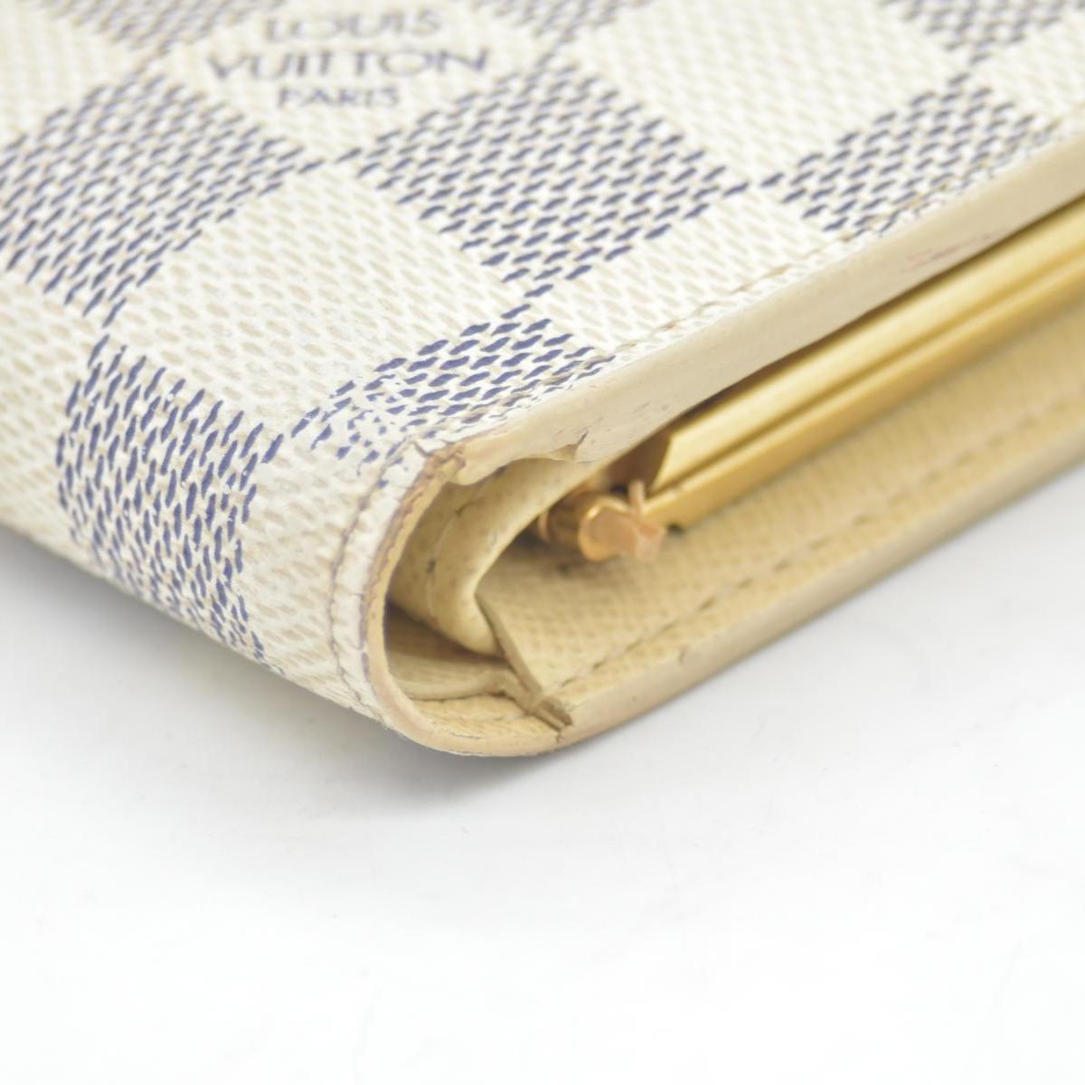 $750 Louis Vuitton Damier Azur French Kisslock Wallet MI3088 CONSIGNMENT