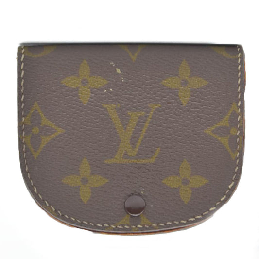 Louis Vuitton Monogram Porte Monnaie Gousset Coin Purse wallet Brown