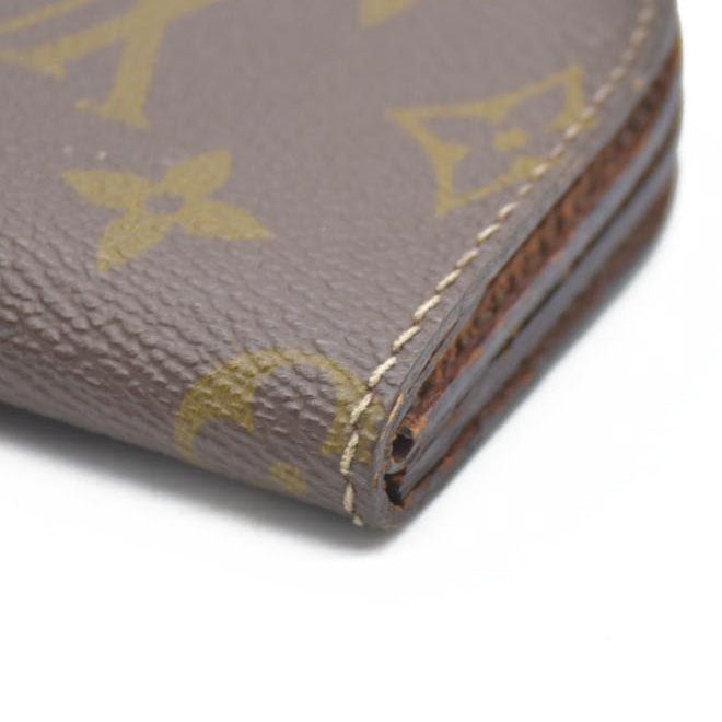 Louis Vuitton Monogram Porte Monnaie Gousset Coin Purse wallet Brown