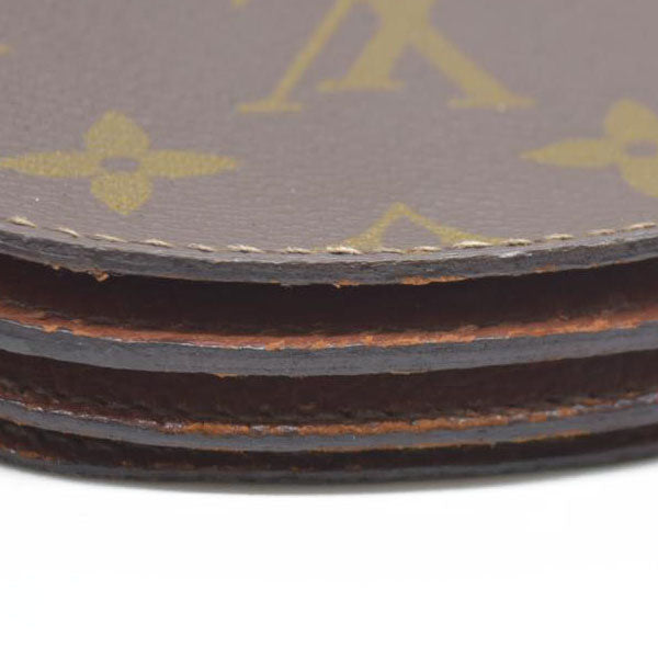 Louis Vuitton Monogram Porte Monnaie Gousset Coin Purse wallet Brown