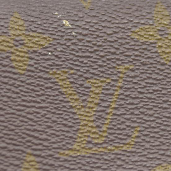 Louis Vuitton Monogram Porte Monnaie Gousset Coin Purse wallet Brown