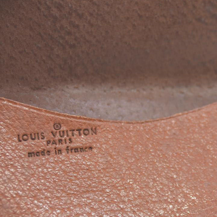 Louis Vuitton Monogram Porte Monnaie Gousset Coin Purse wallet Brown