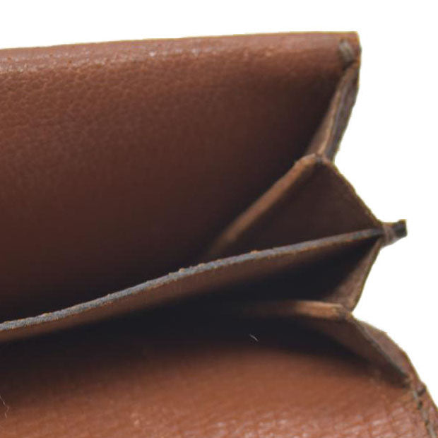 Louis Vuitton Monogram Porte Monnaie Gousset Coin Purse wallet Brown