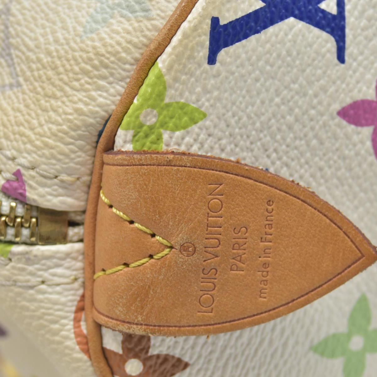 $3150 Louis Vuitton Monogram Multicolor Speedy 30 White Murakami