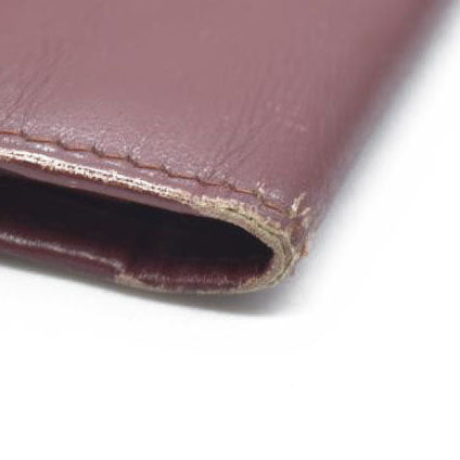 Must de Cartier Leather Long Bifold Wallet Bordeaux