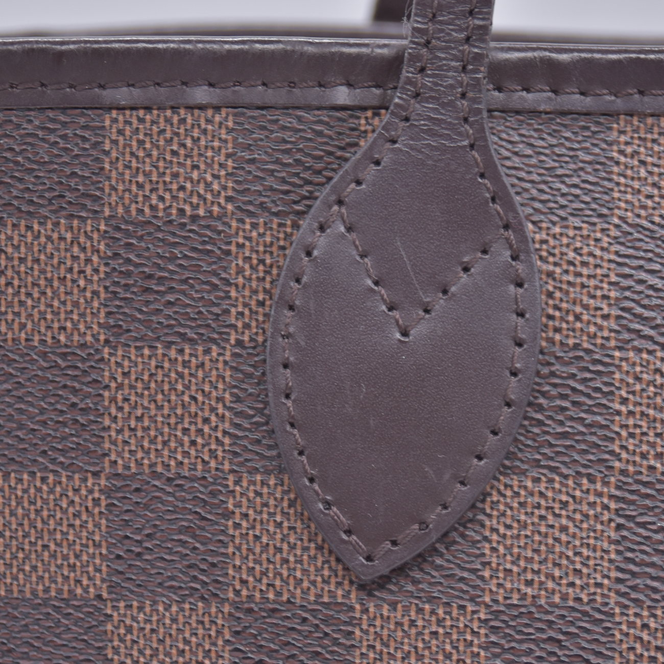 $2240 Louis Vuitton Damier Ebene Neo Neverfull MM Rose Ballerine with Pouch