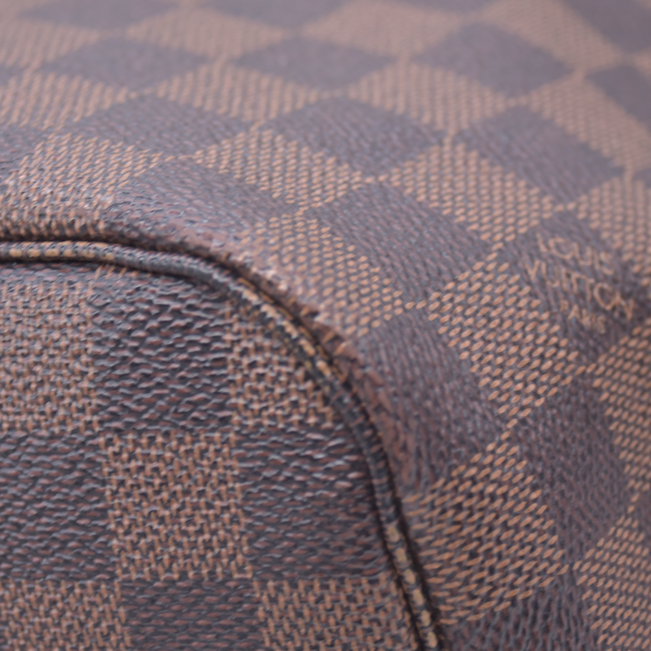 $2240 Louis Vuitton Damier Ebene Neo Neverfull MM Rose Ballerine with Pouch