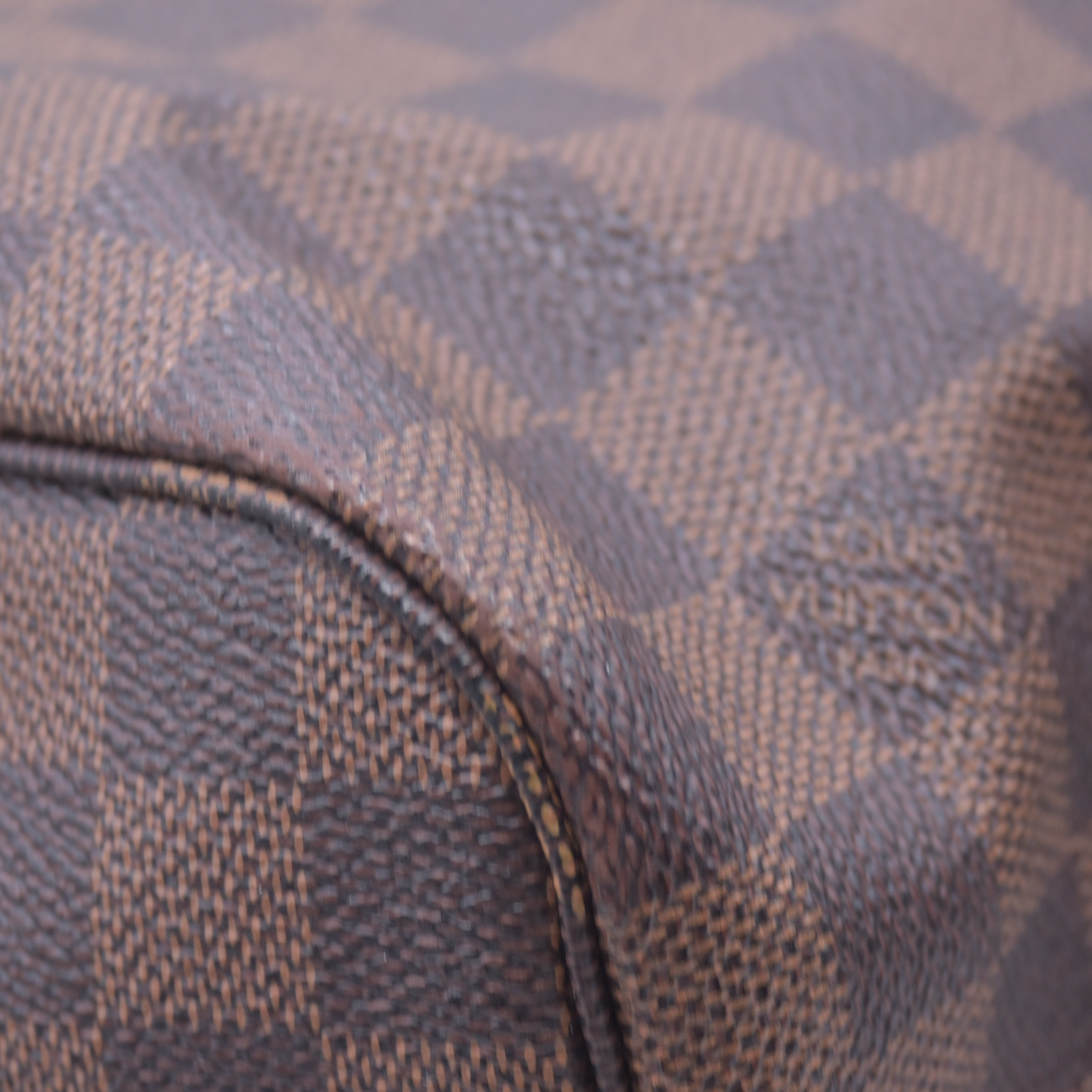 $2240 Louis Vuitton Damier Ebene Neo Neverfull MM Rose Ballerine with Pouch