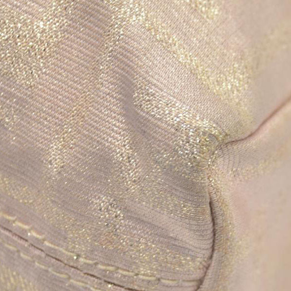 $1075 FENDI Chain Zucca Canvas Shoulder Bag Beige