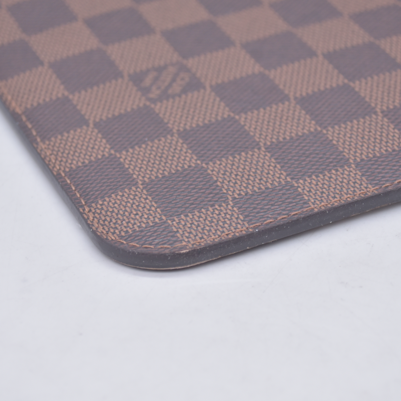 $2240 Louis Vuitton Damier Ebene Neo Neverfull MM Rose Ballerine with Pouch