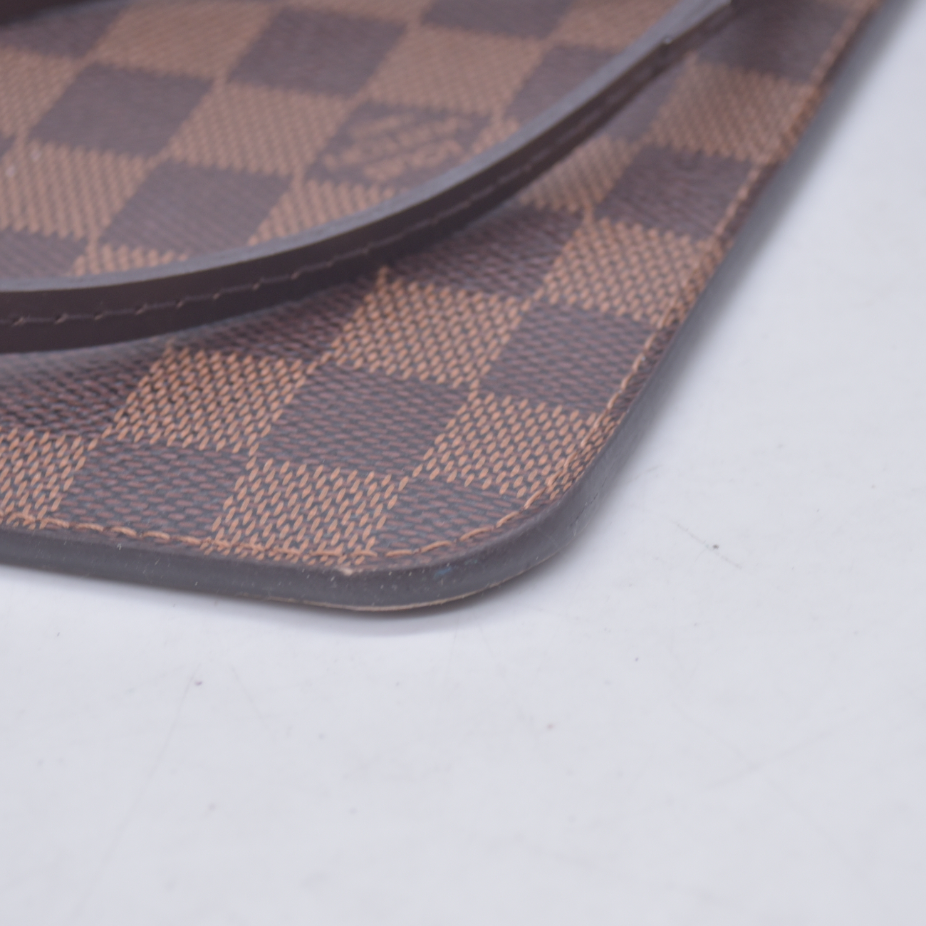 $2240 Louis Vuitton Damier Ebene Neo Neverfull MM Rose Ballerine with Pouch
