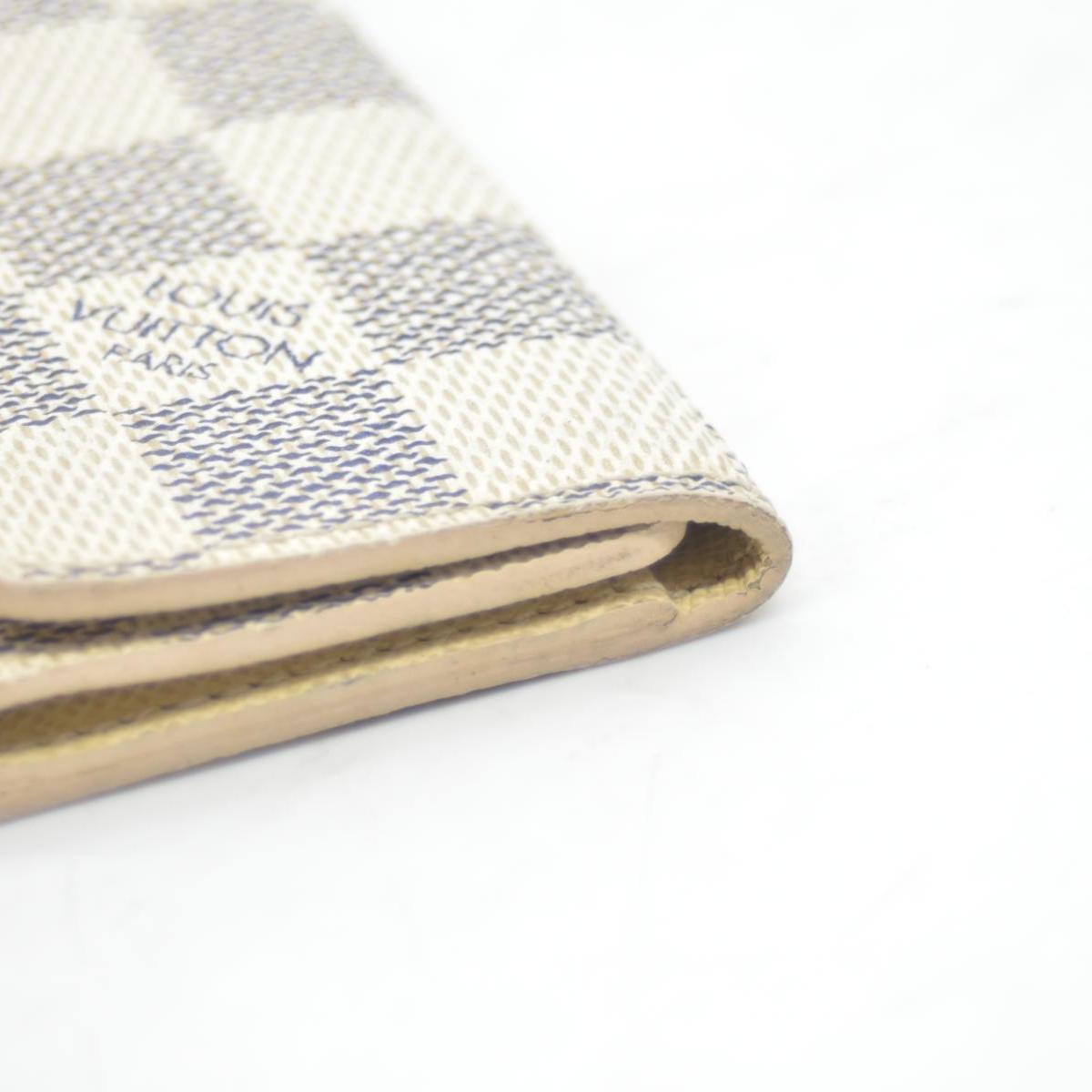 $345 Louis Vuitton Damier Azur Multicles 4 Ring Key Case White CT1153 CONSIGNMENT