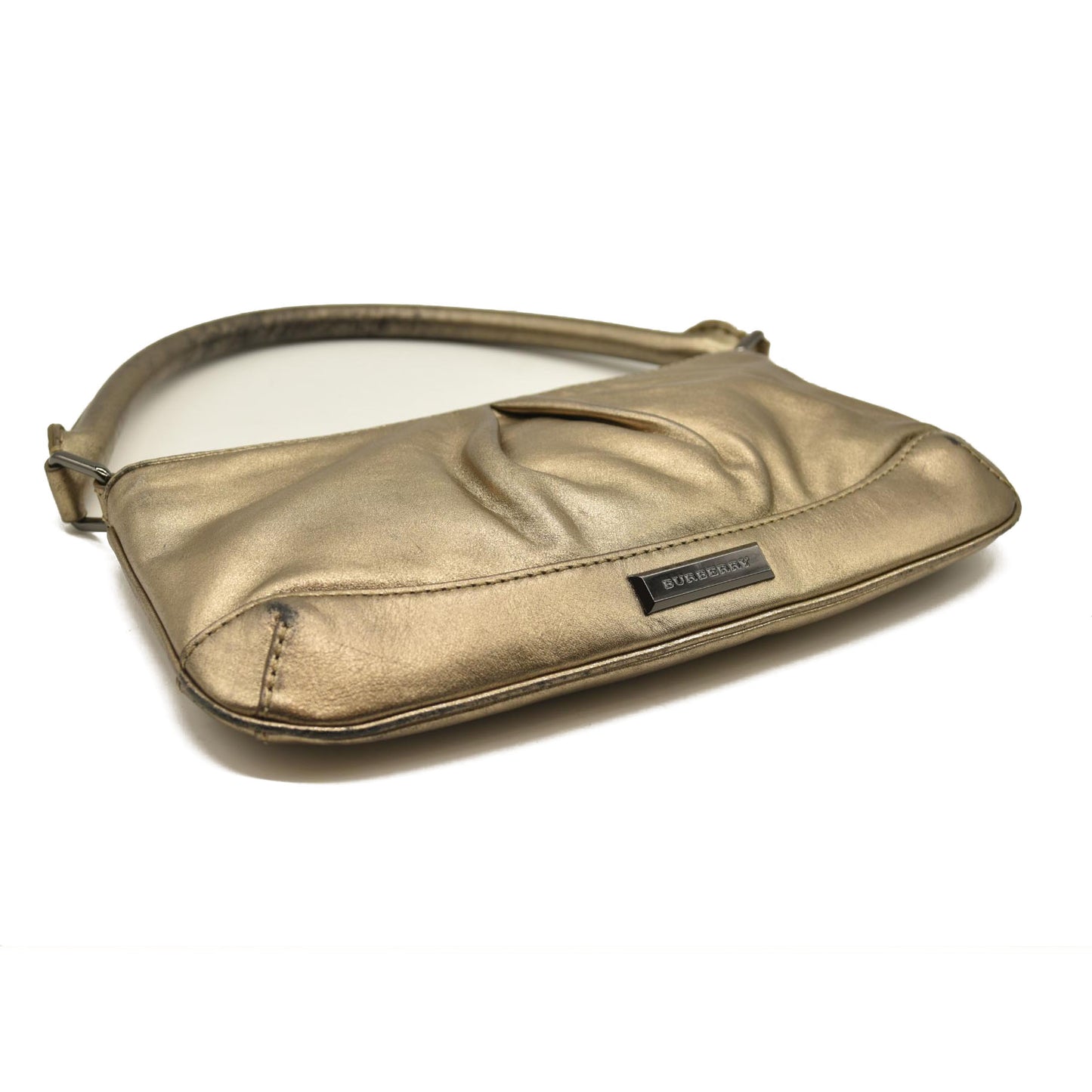 BURBERRY Shoulder Bag Leather Gold