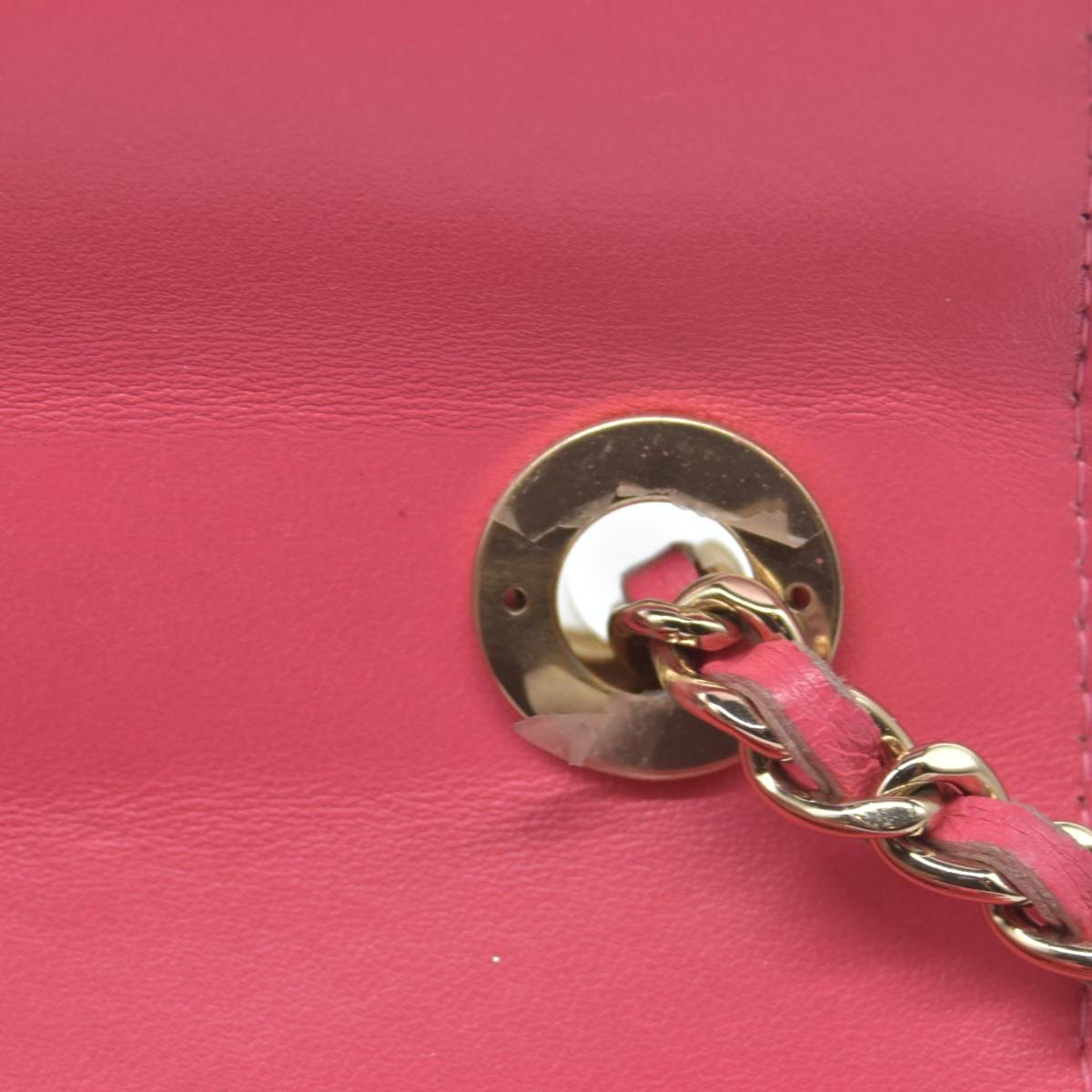 Chanel Lambskin Quilted Mini Trendy CC Wallet On Chain WOC Pink