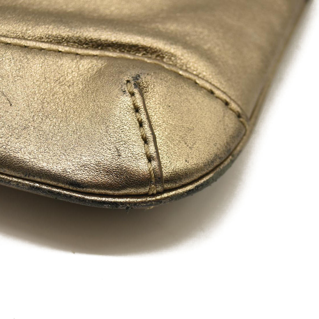 BURBERRY Shoulder Bag Leather Gold