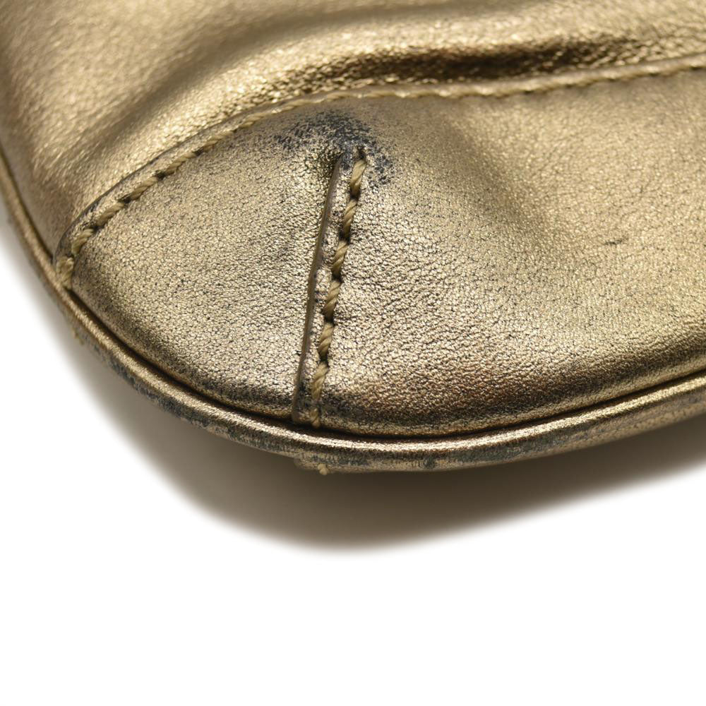 BURBERRY Shoulder Bag Leather Gold