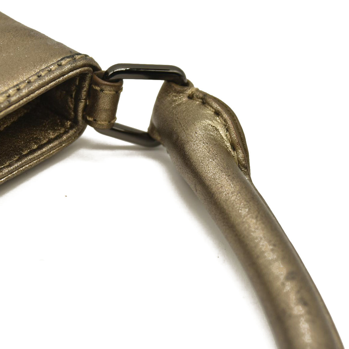 BURBERRY Shoulder Bag Leather Gold