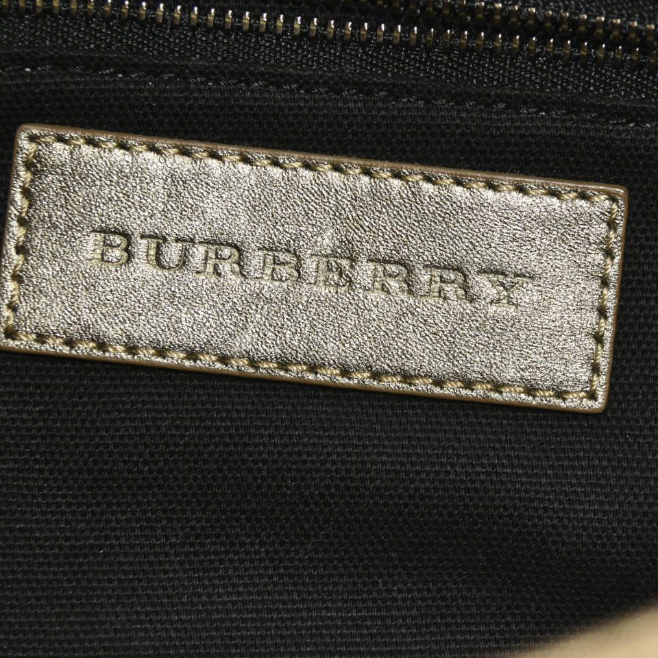 BURBERRY Shoulder Bag Leather Gold