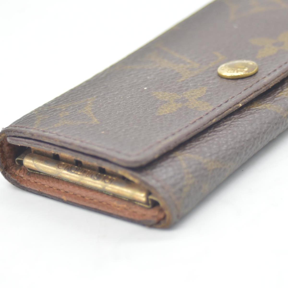$345 Louis Vuitton Monogram Multicles 4 Ring Key Case Brown TH1919 CONSIGNMENT