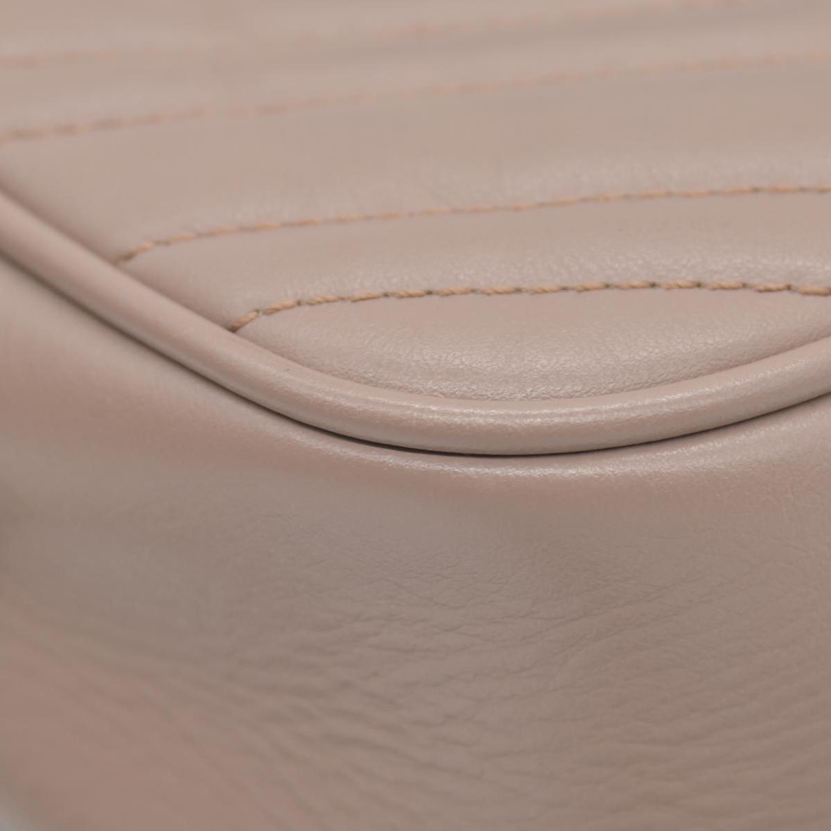 $1950 Gucci Calfskin Matelasse Small GG Marmont Chain Shoulder Bag Porcelain Rose