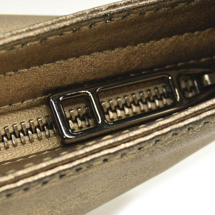 BURBERRY Shoulder Bag Leather Gold