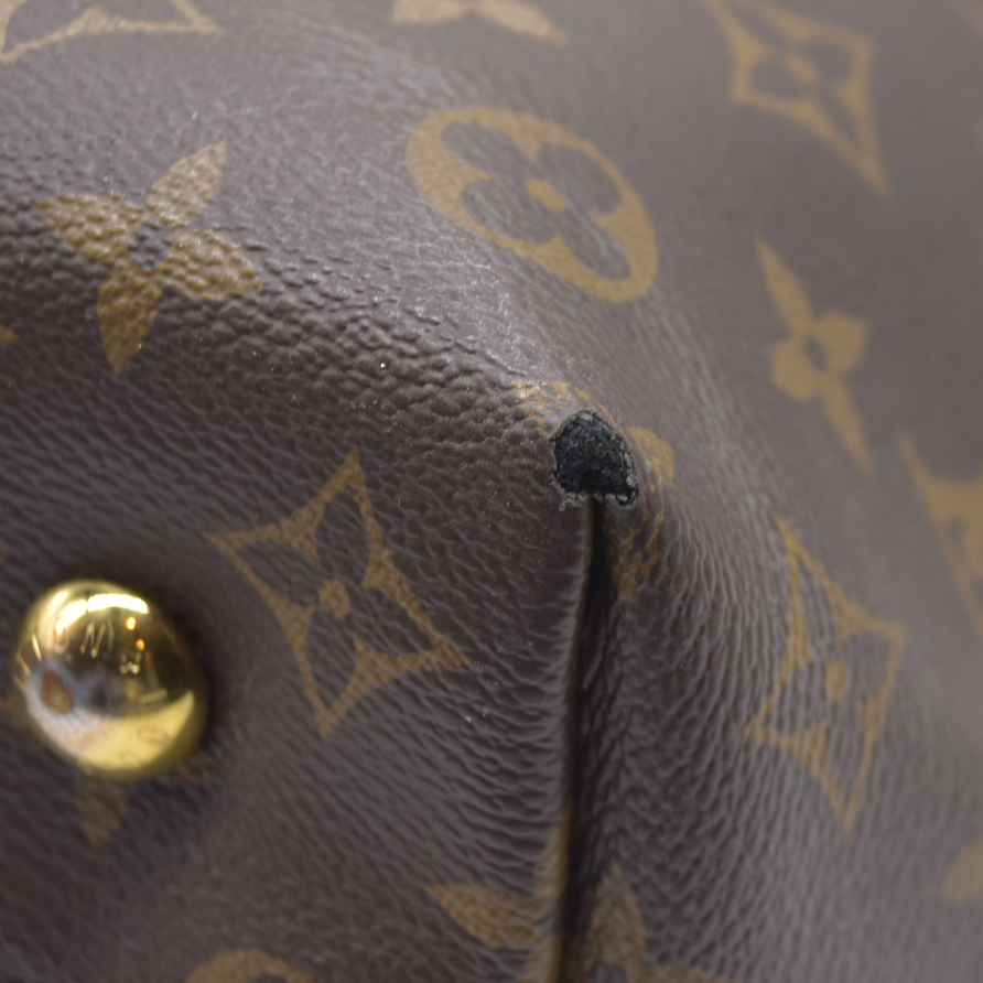 $1960 Louis Vuitton Melie Brown Monogram Canvas Shoulder Bag Hobo Satchel 2017 SD3117