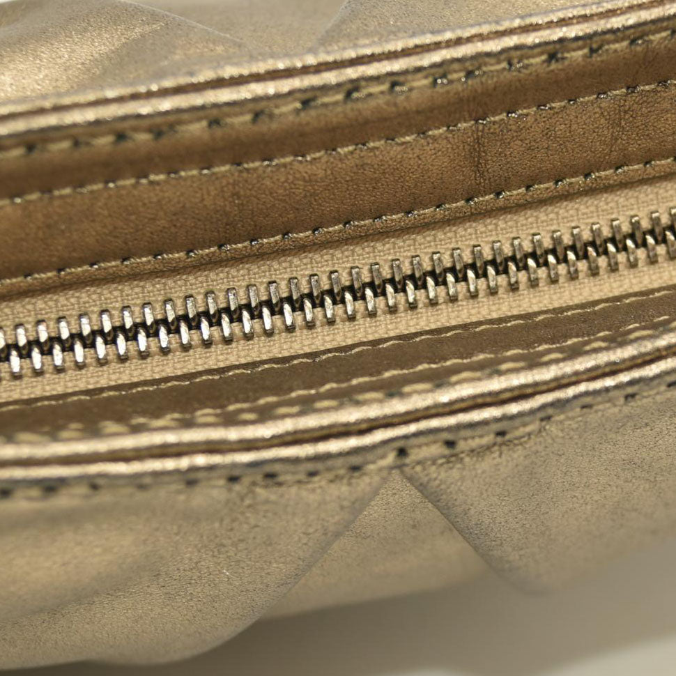 BURBERRY Shoulder Bag Leather Gold