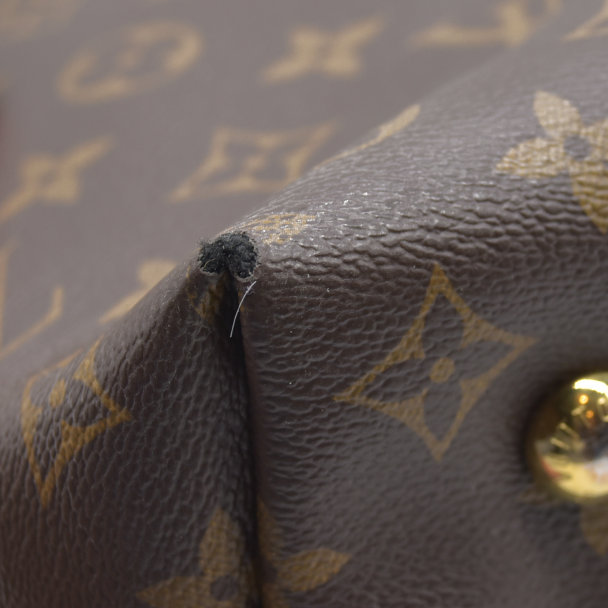 $1960 Louis Vuitton Melie Brown Monogram Canvas Shoulder Bag Hobo Satchel 2017 SD3117