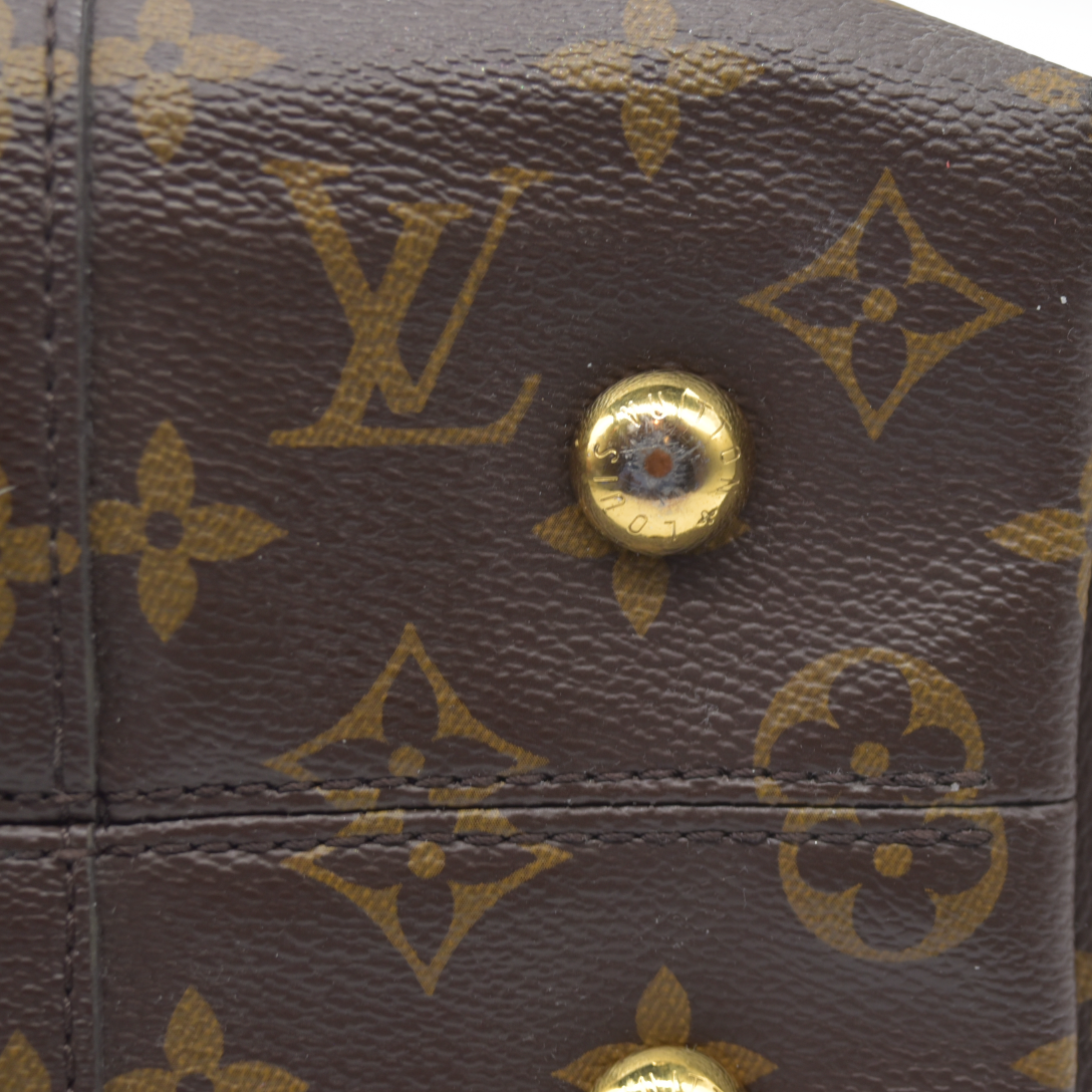 $1960 Louis Vuitton Melie Brown Monogram Canvas Shoulder Bag Hobo Satchel 2017 SD3117
