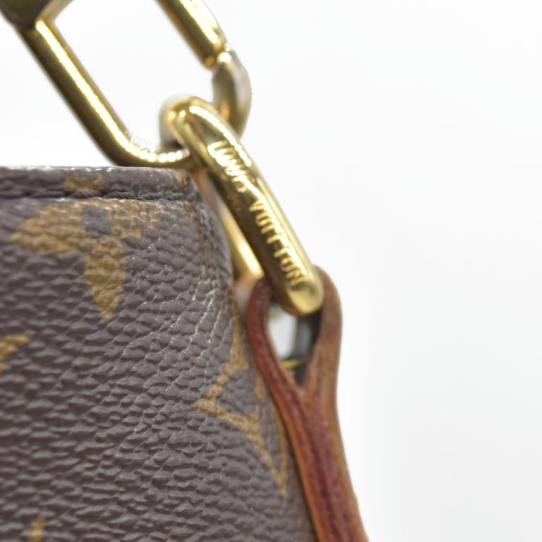 $1960 Louis Vuitton Melie Brown Monogram Canvas Shoulder Bag Hobo Satchel 2017 SD3117