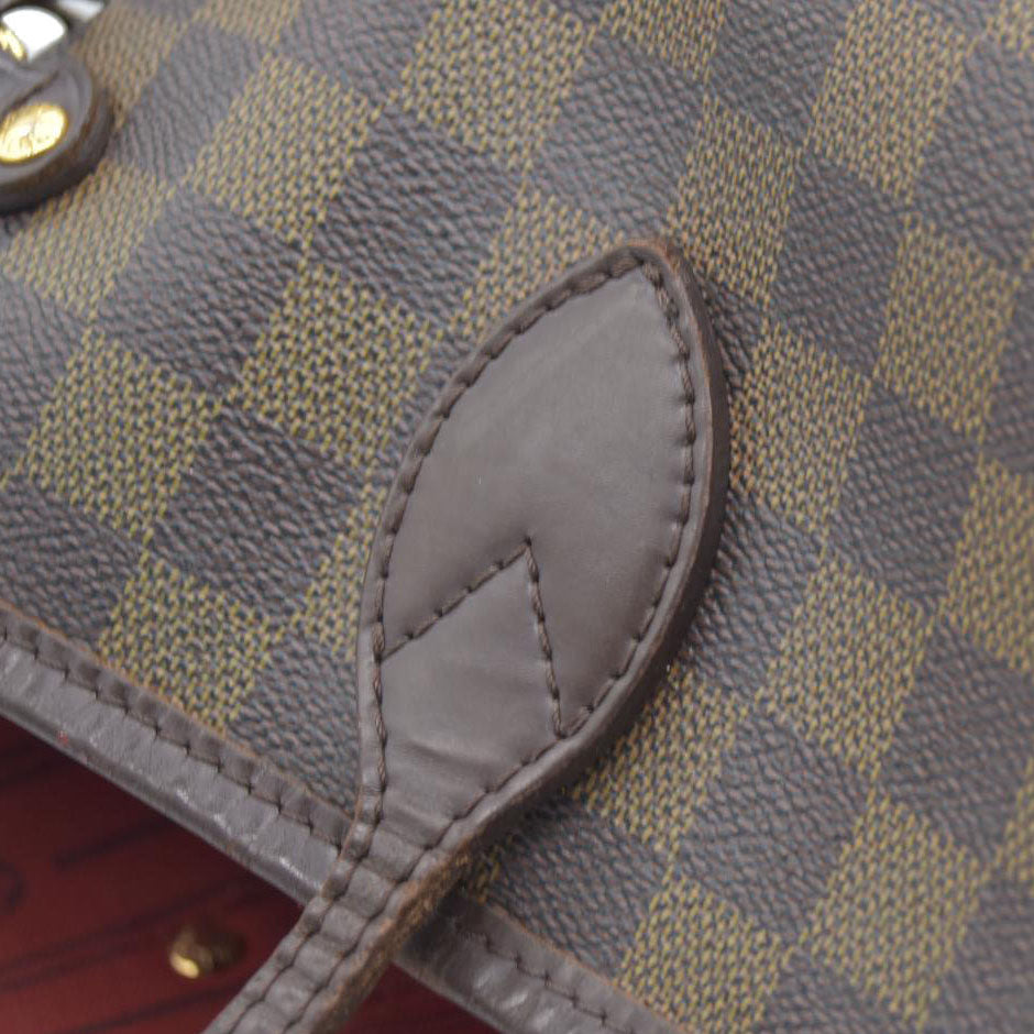 AUCTION $2130  Louis Vuitton  Damier Ebene Neverfull MM AR5110