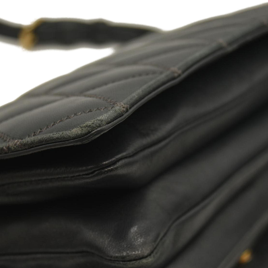 Saint Laurent  Lambskin Diamond Quilted Monogram Angie Chain Bag Smog Grey