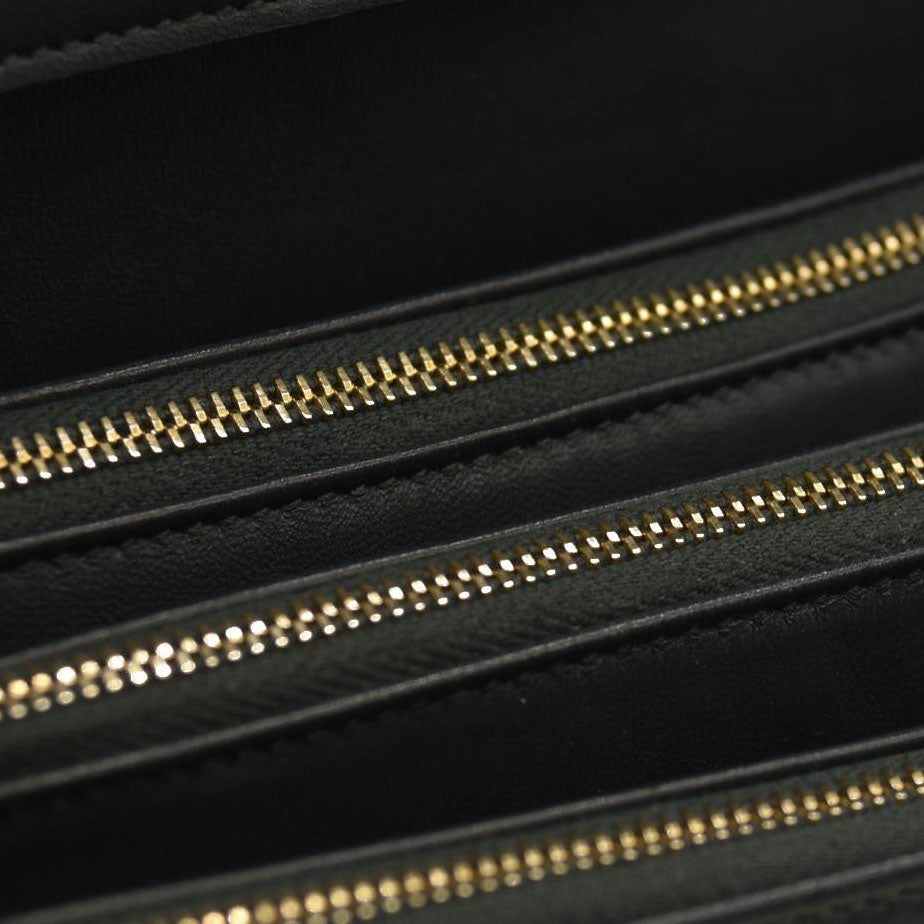 Saint Laurent  Lambskin Diamond Quilted Monogram Angie Chain Bag Smog Grey