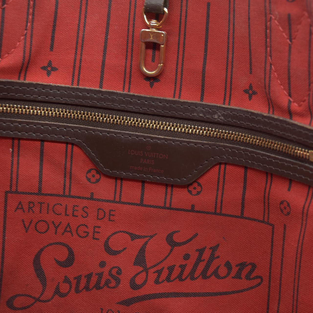 AUCTION $2130  Louis Vuitton  Damier Ebene Neverfull MM AR5110