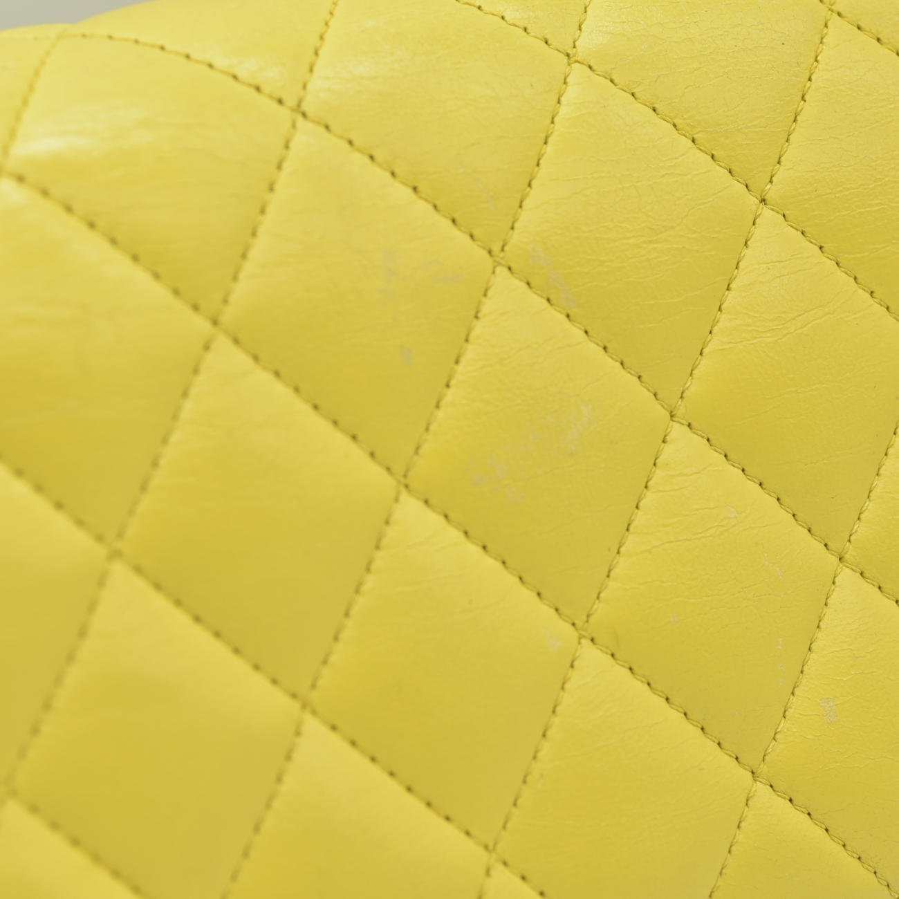 $11300 2010 Chanel Lambskin Quilted Medium Double Flap Yellow CONSIGNMENT